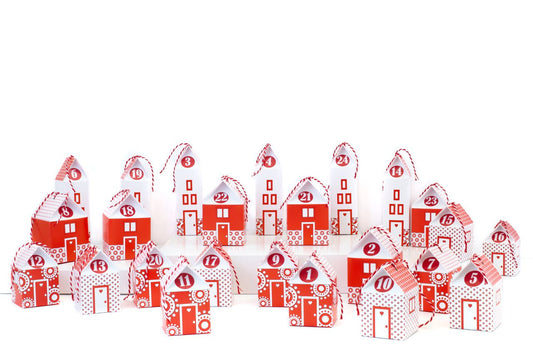 Advent Town (Red on white)
