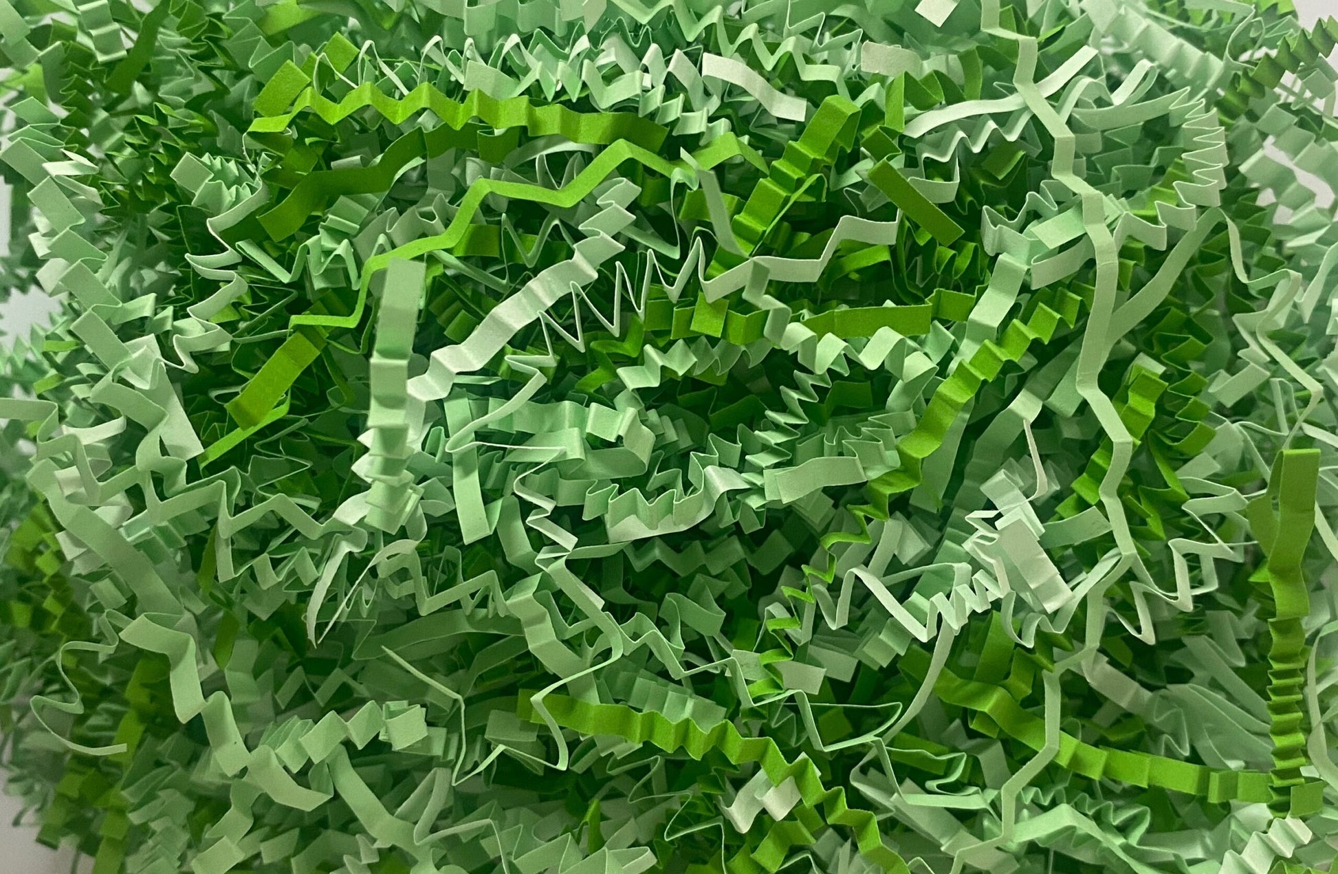 Green infusion crinkle shredded paper box filler 100 gram packet