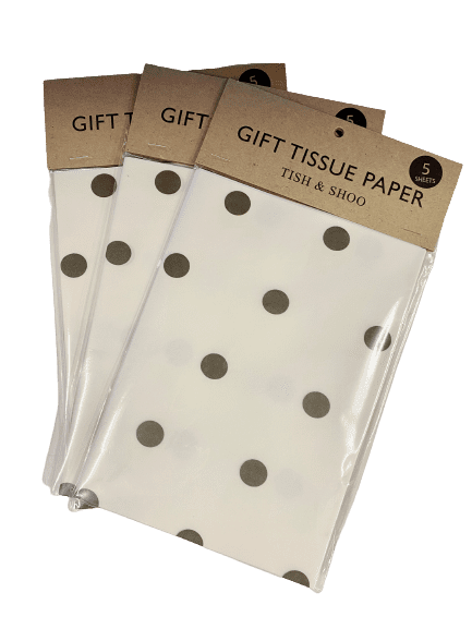 Polka dots tissue paper printed 5 sheets