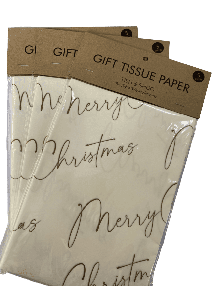 Merry Christmas (Gold on White)