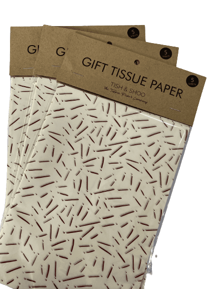 Pine Needles (Maroon on White)