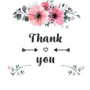 Thank You (Floral) Sticker