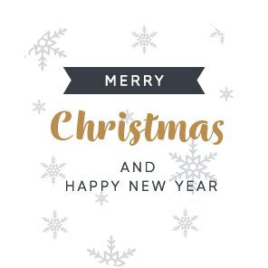 Merry Christmas (Snowflake) Sticker (Pack of 15)