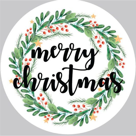 Merry Christmas (Wreath) Sticker