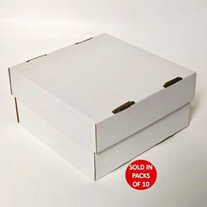 E-Flute Gift Box (White) 200x200x100mm