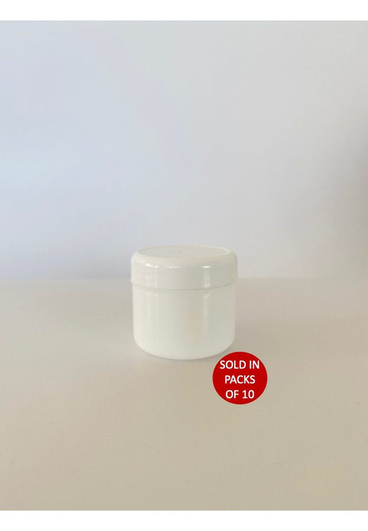 25ml White Jar with White Screw on Cap