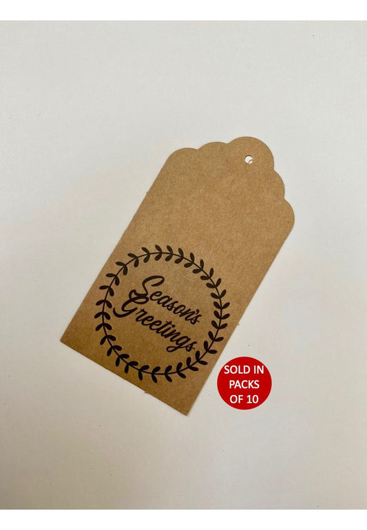 Seasons Greetings Tag (Kraft)