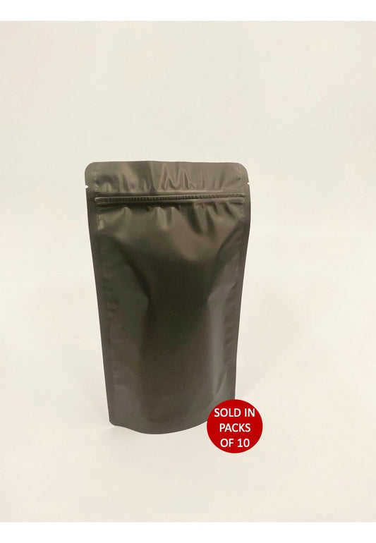 Black stand up pouch 250gram black