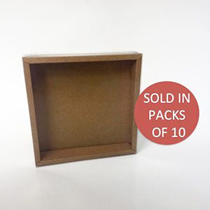 Square Chocolate Box (Kraft) 210x210x30mm (Pack of 10)