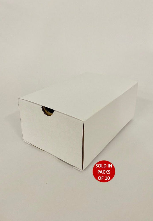 Small White Sliding Gift Box with Sleeve (White)175x117x75mm