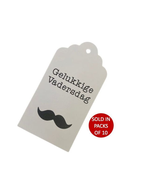 Gelukkige Vadersdag Tag (White)