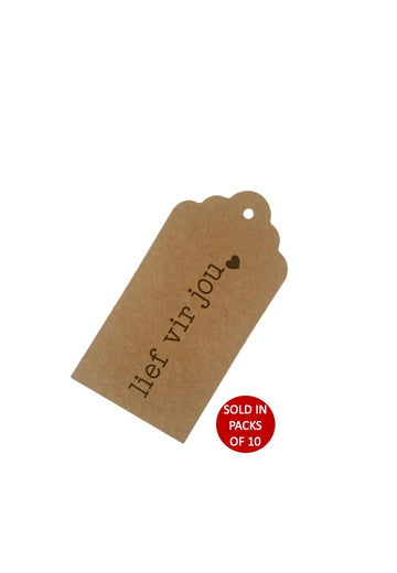 Lief Vir Jou Tag (Kraft)