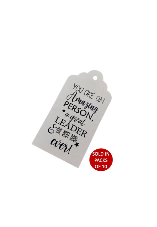 Amazing Boss Tag (White)