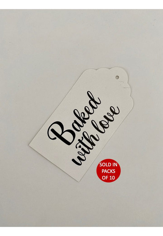 Baked With Love Tag (White)