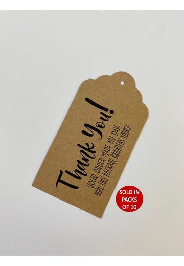 Thank You For Your Order Tag (Kraft) (Pack of 10)