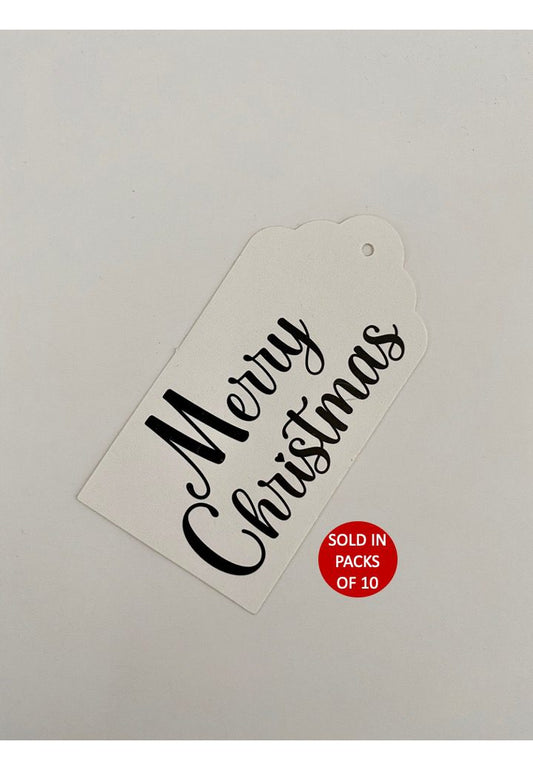 Merry Christmas Tag (White)