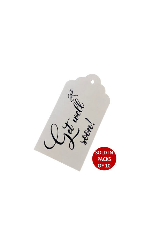 Get Well Soon Tag (White)
