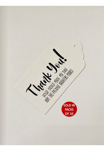 Thank You For Your Order Tag (White) (Pack of 10)