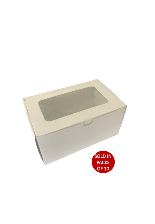 2 Cupcake Box (White) (Pack of 10)