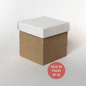 XS Gift Box (White Lid, Kraft Base)