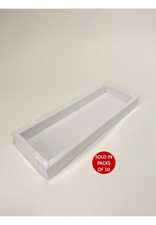 Long Rectangle Chocolate Box (White) 110x305x30mm