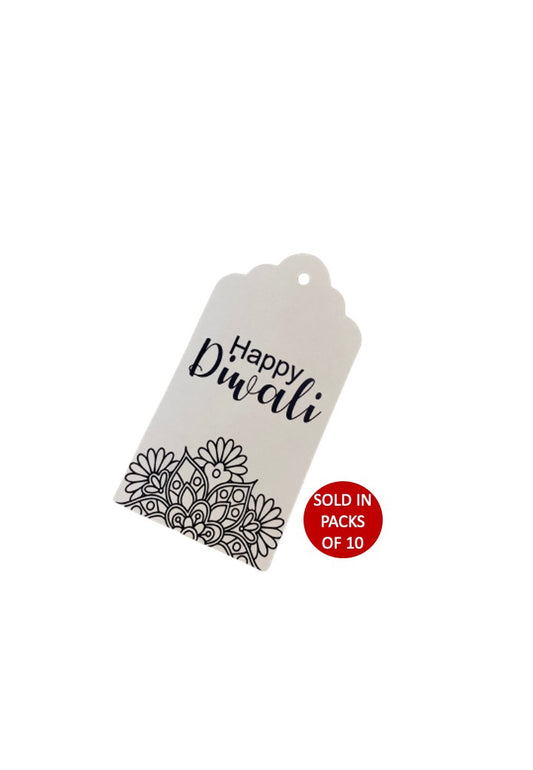 Diwali Tag (Mandala) (White)
