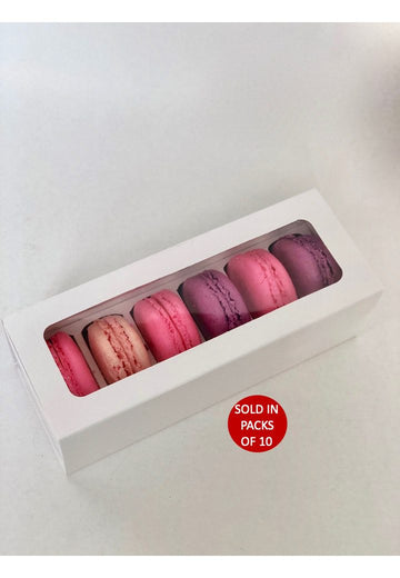 6 Macaron Display Box (White)190x70x60mm (Pack of 10)