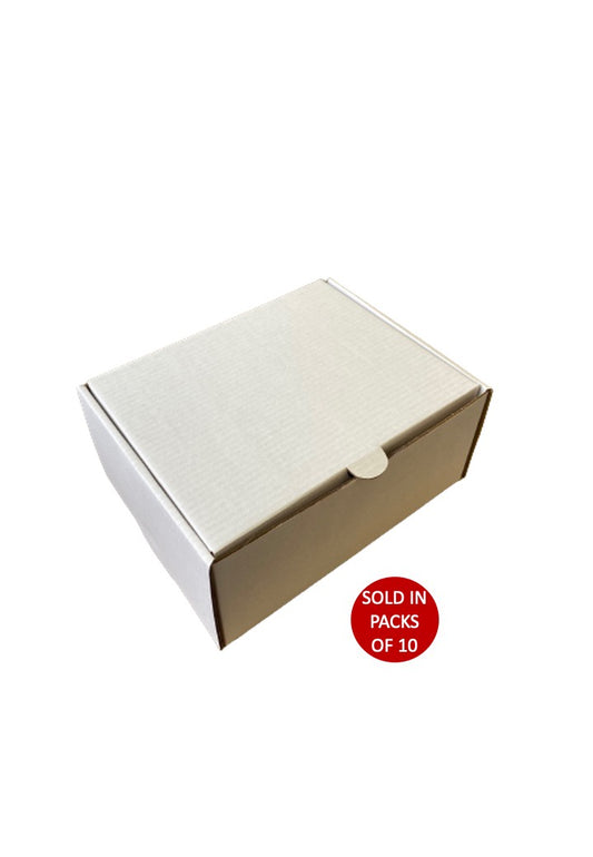 Medium Flip Lid Shipper Box 200x150x85mm (White)(Pack of 10)