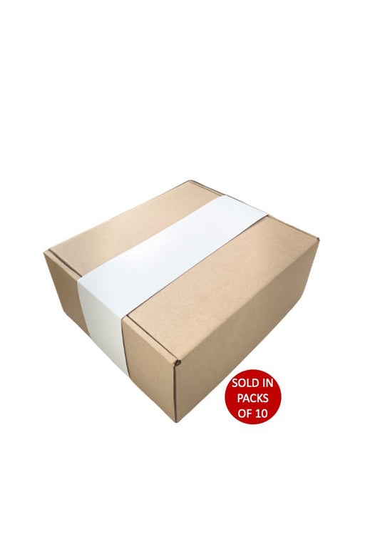 White Belly Band ONLY (Fits Large Rectangle Shipper Box 252x232x112mm)