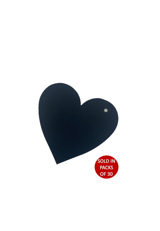 Heart Gift Tags (Navy Blue) (Pack of 30)