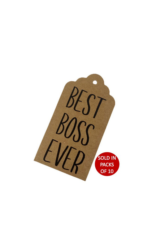 Best Boss Ever Tag (Kraft)