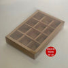 Rectangle Chocolate Box INSERTS ONLY (Kraft) (Pack of 10)