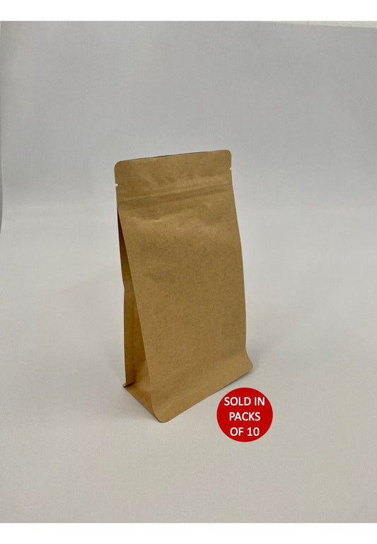 Kraft flat bottom pouch 250graam