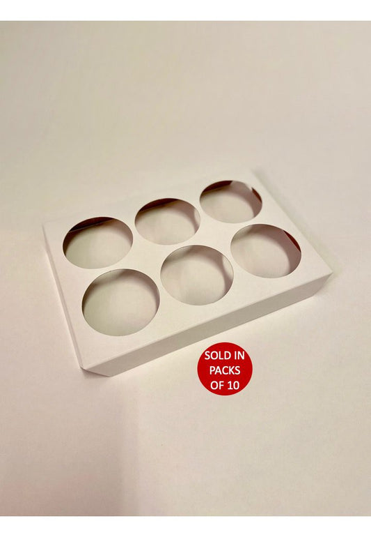 6 Cupcake Box INSERT (White) (Pack of 10)