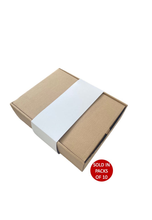 White Belly Band ONLY (Fits Large Kraft Shipper 285x226x84mm)