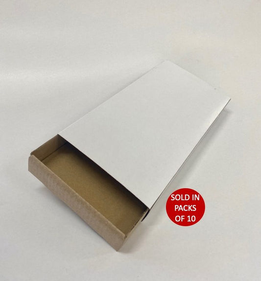 Kraft Sliding Tray with White Sleeve 256x130x30mm (Pack of 10)