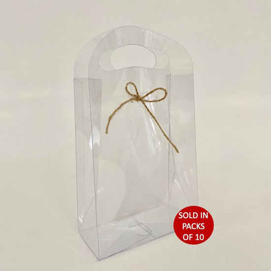 PVC handbag with ribbon holes 