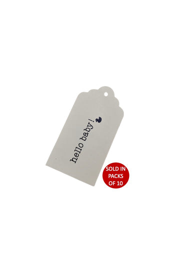 Hello Baby Tag (White)