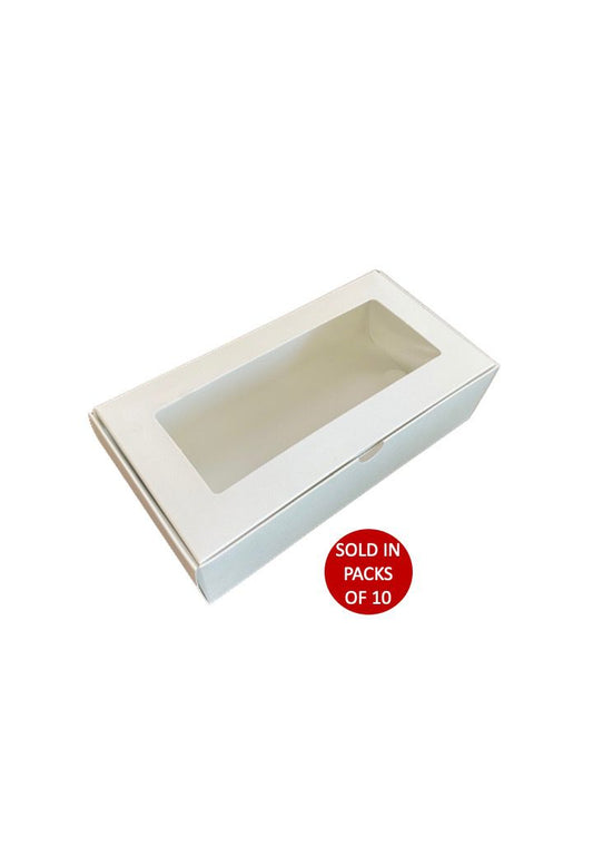 White Box with PVC Window 187x90x50mm