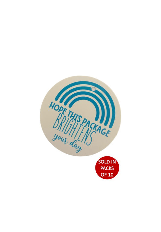 Hope This Package Tag (Blue on White)