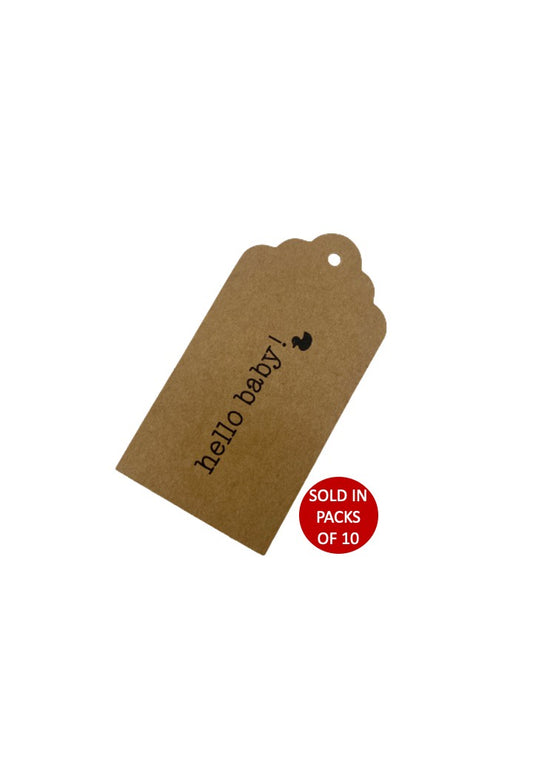Hello Baby Tag (Kraft)