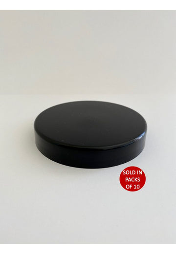 125ml Screw on Cap - Black Flat Lid